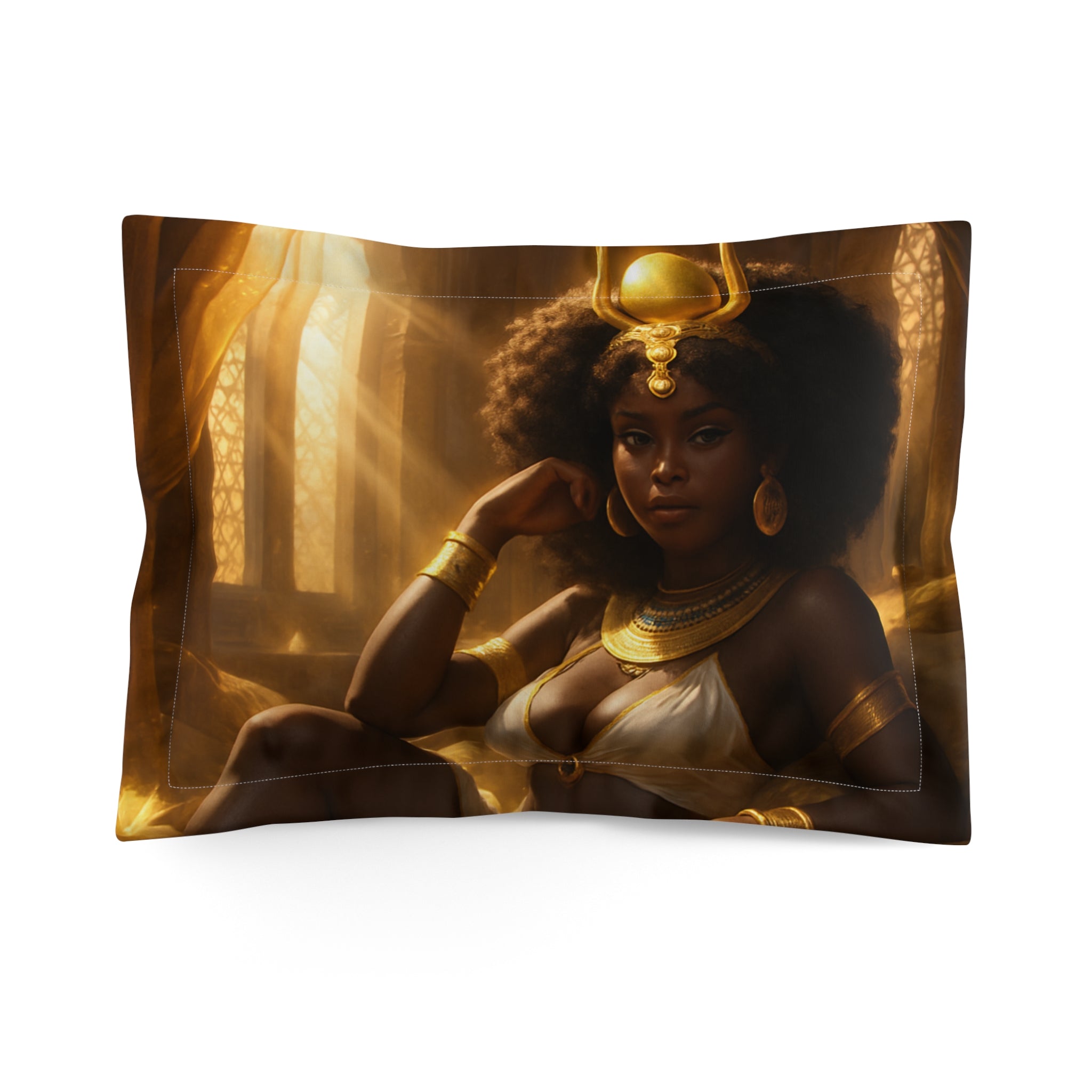 Hathor Egyptian Goddess Luxurious Microfiber Pillow Sham