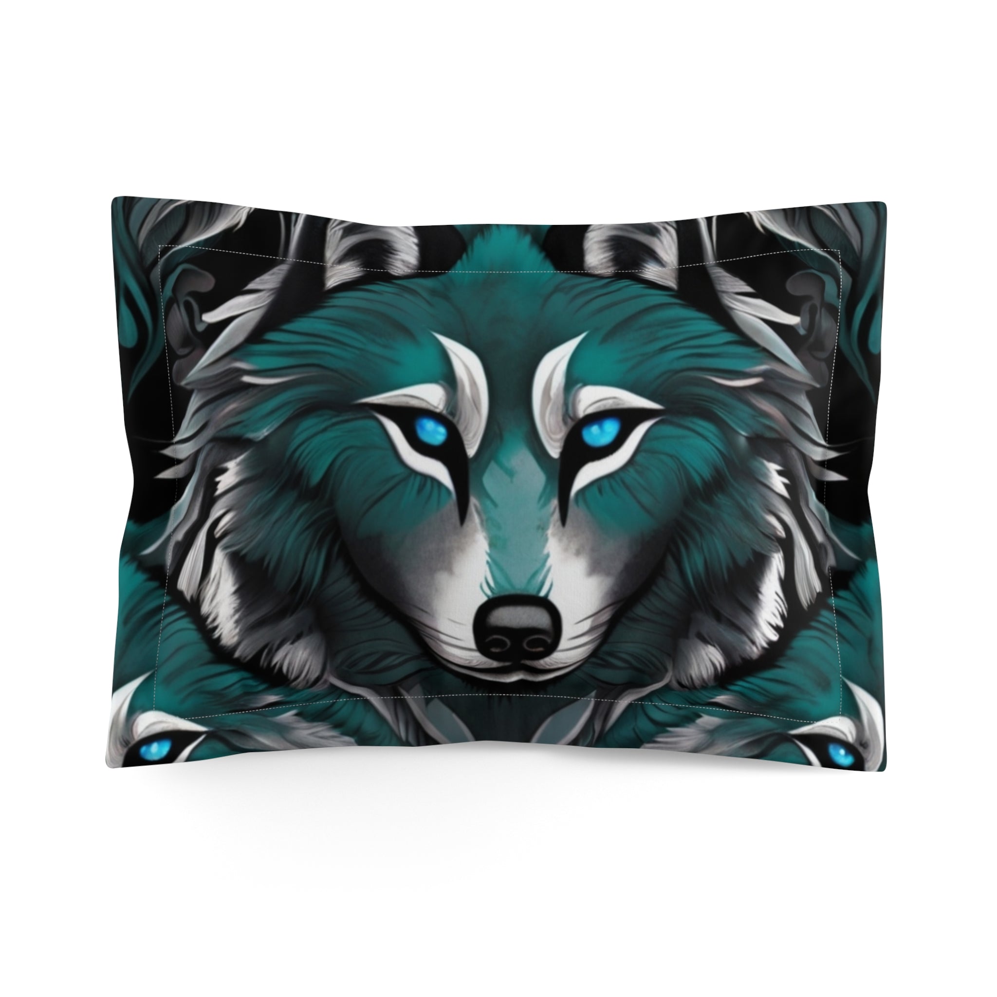 Wolf-Themed Pillow Sham