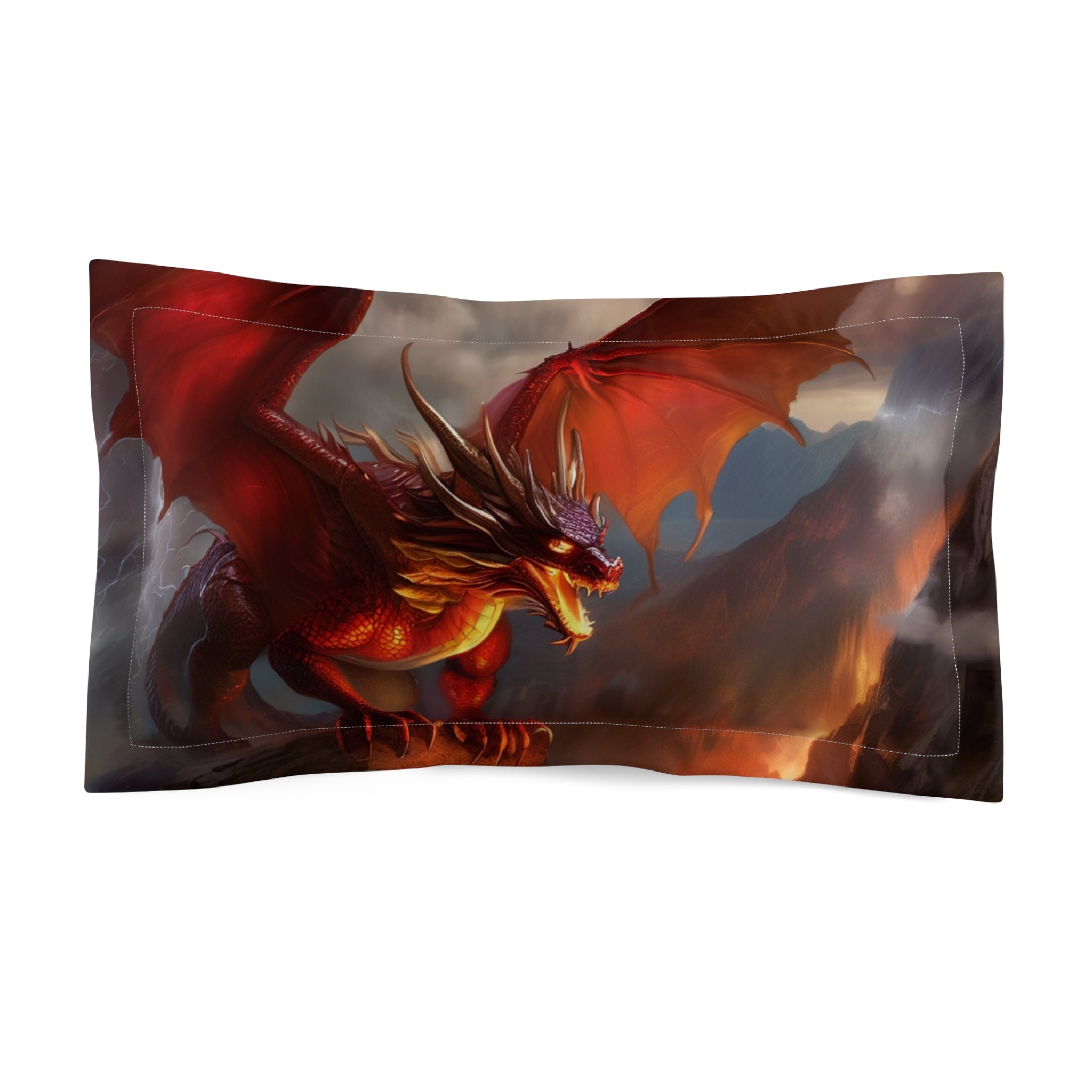 Fantasy Male Dragon Pillow Sham