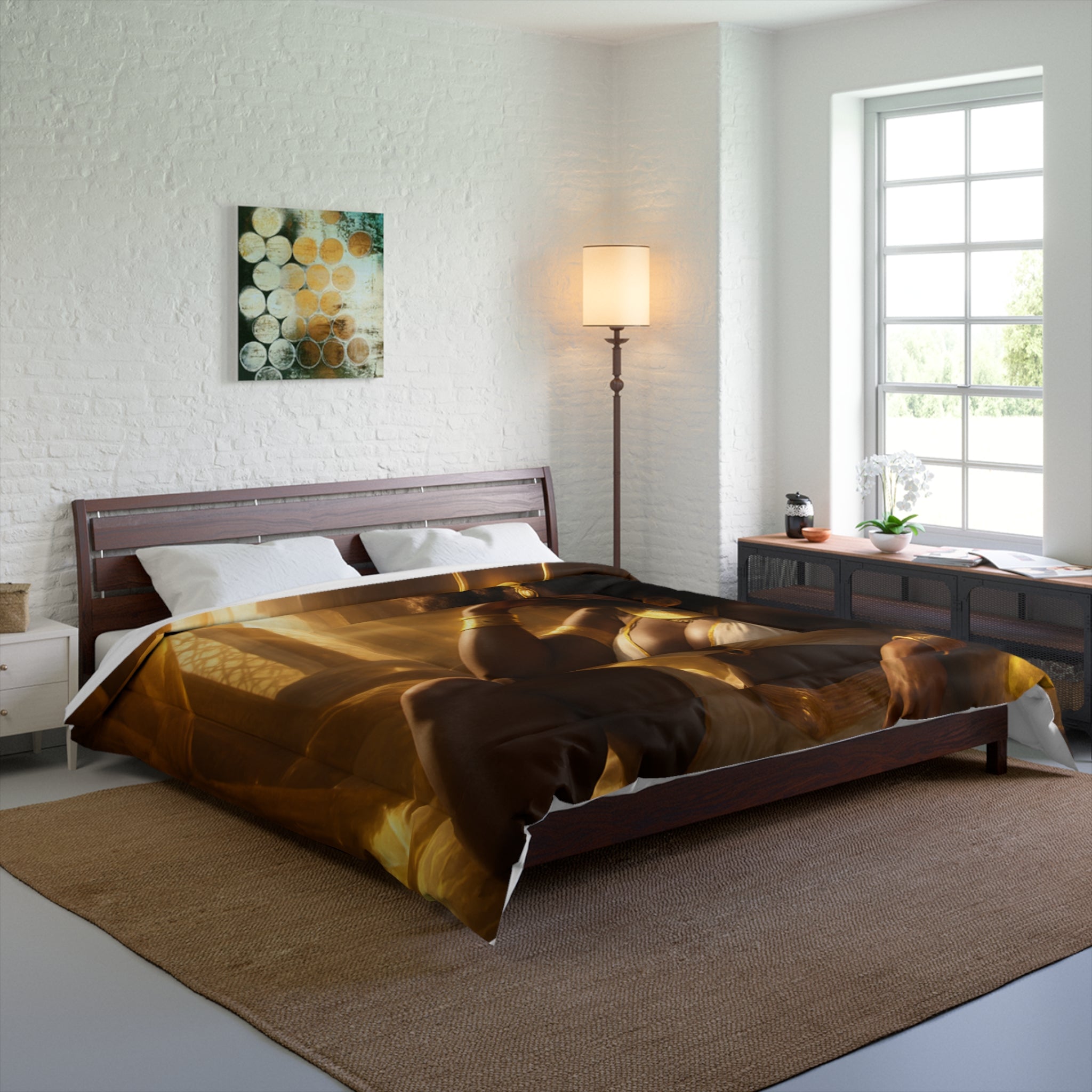Hathor Luxurious Egyptian Goddess Comforter - Unique Bohemian Bedroom Decor