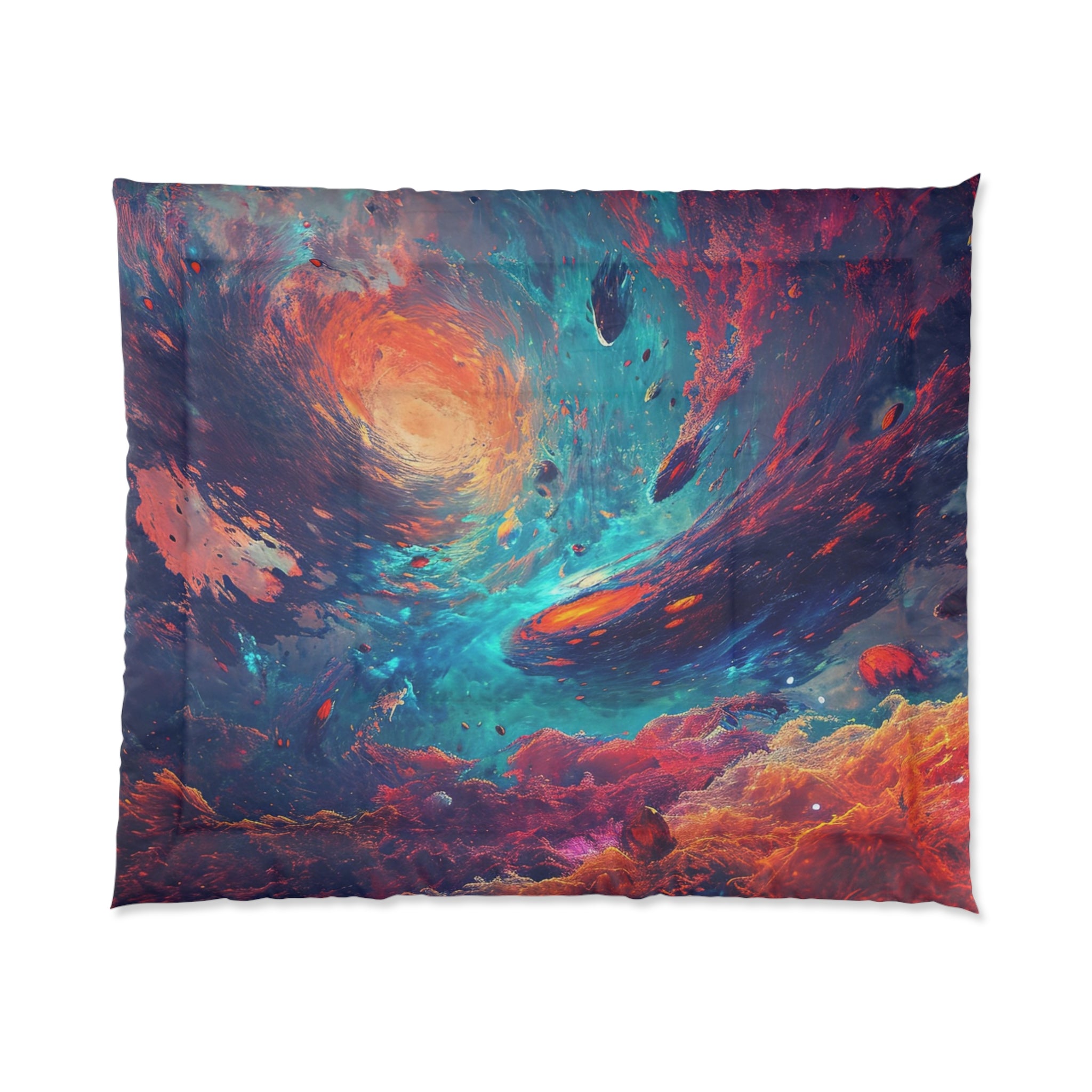 Galactic Space Comforter - Bedding Set, Dreamy Universe Cover, Astrology Decor