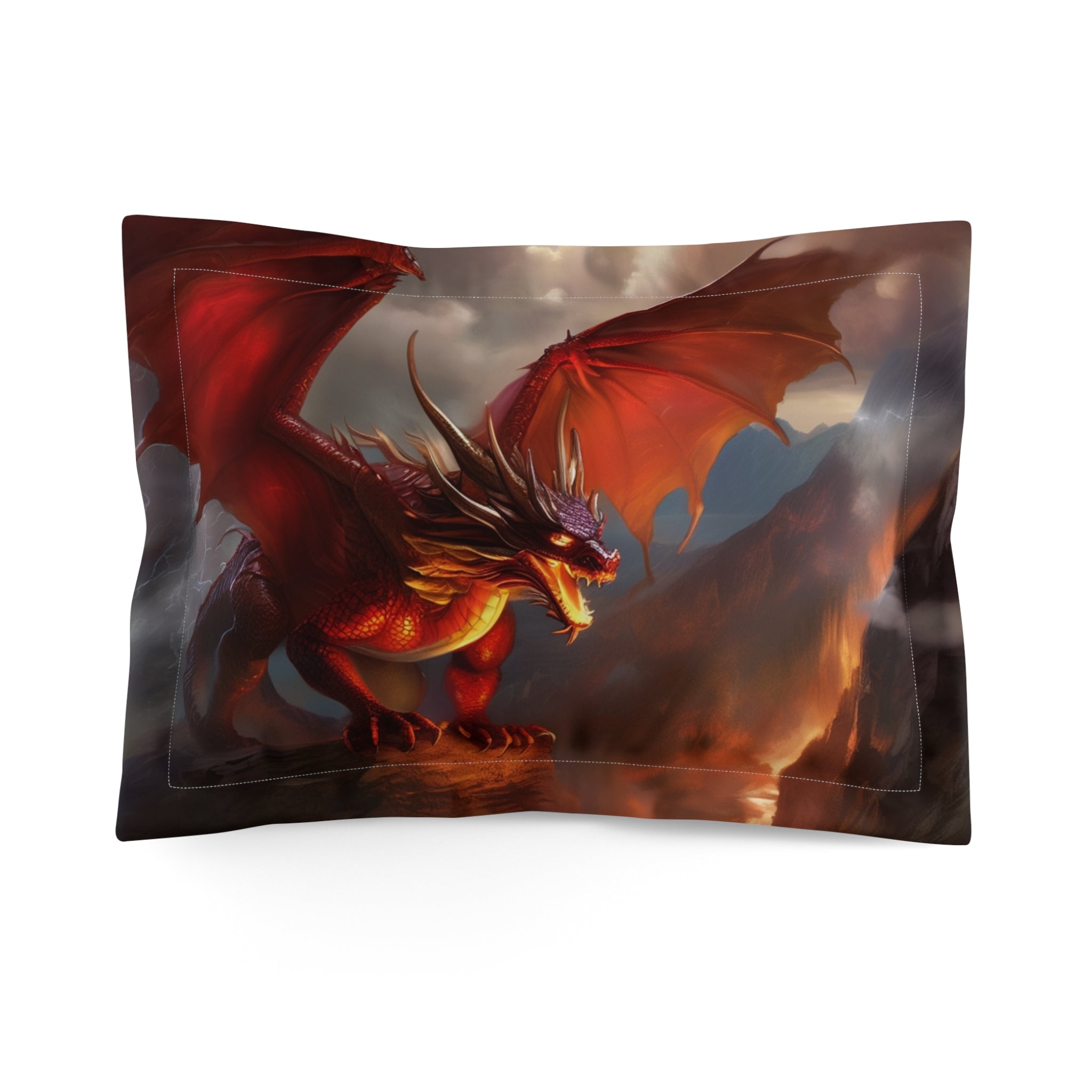 Fantasy Male Dragon Pillow Sham