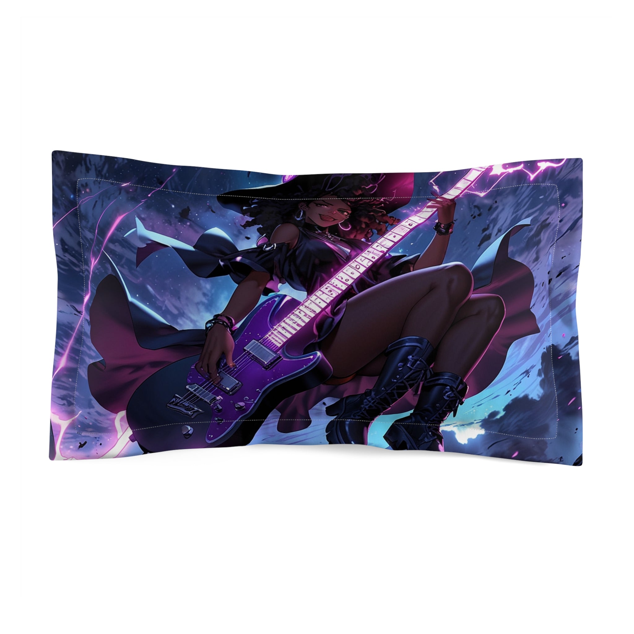 Gothic Rocker Witch Pillow Sham