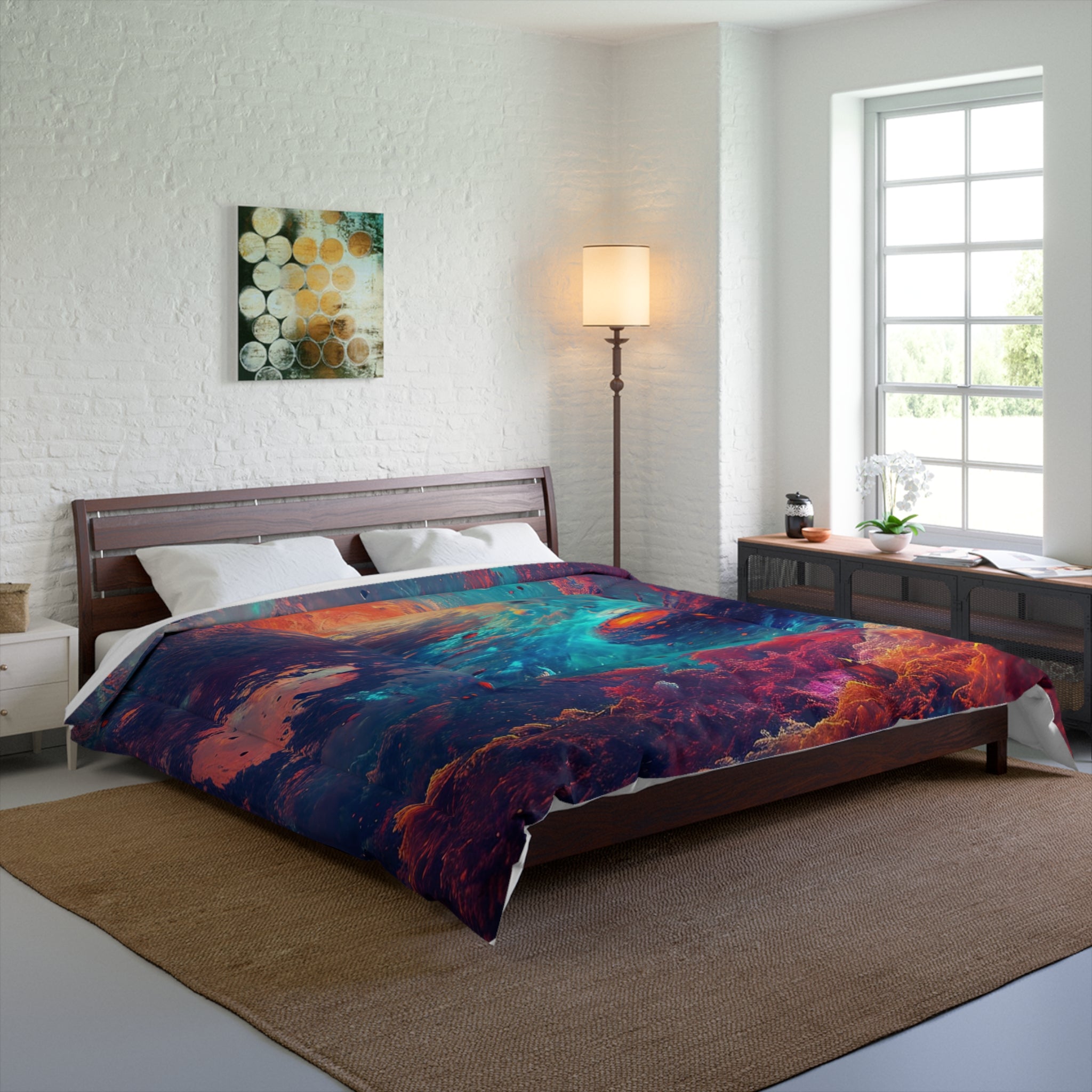 Galactic Space Comforter - Bedding Set, Dreamy Universe Cover, Astrology Decor