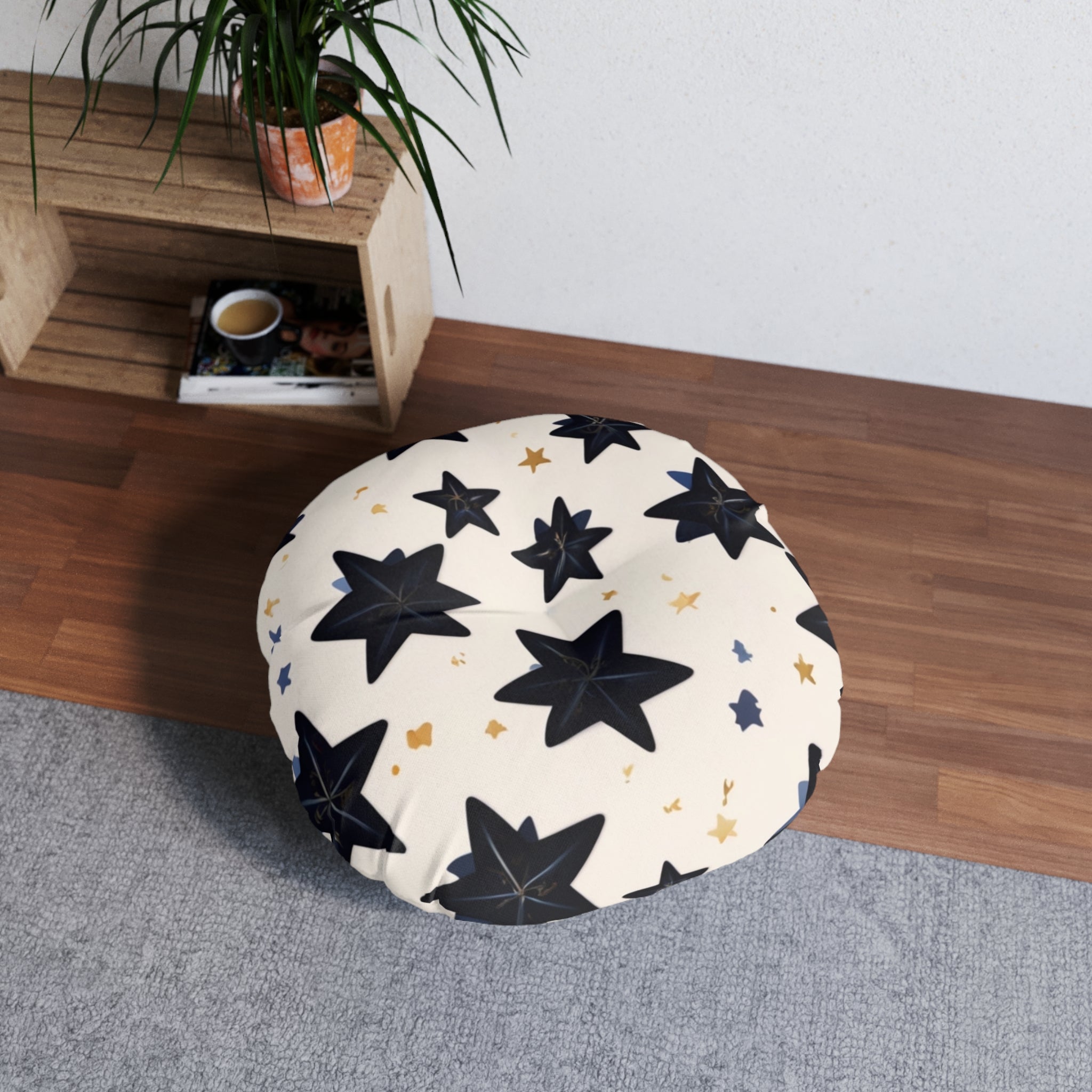 Starry Night Tufted Floor Pillow