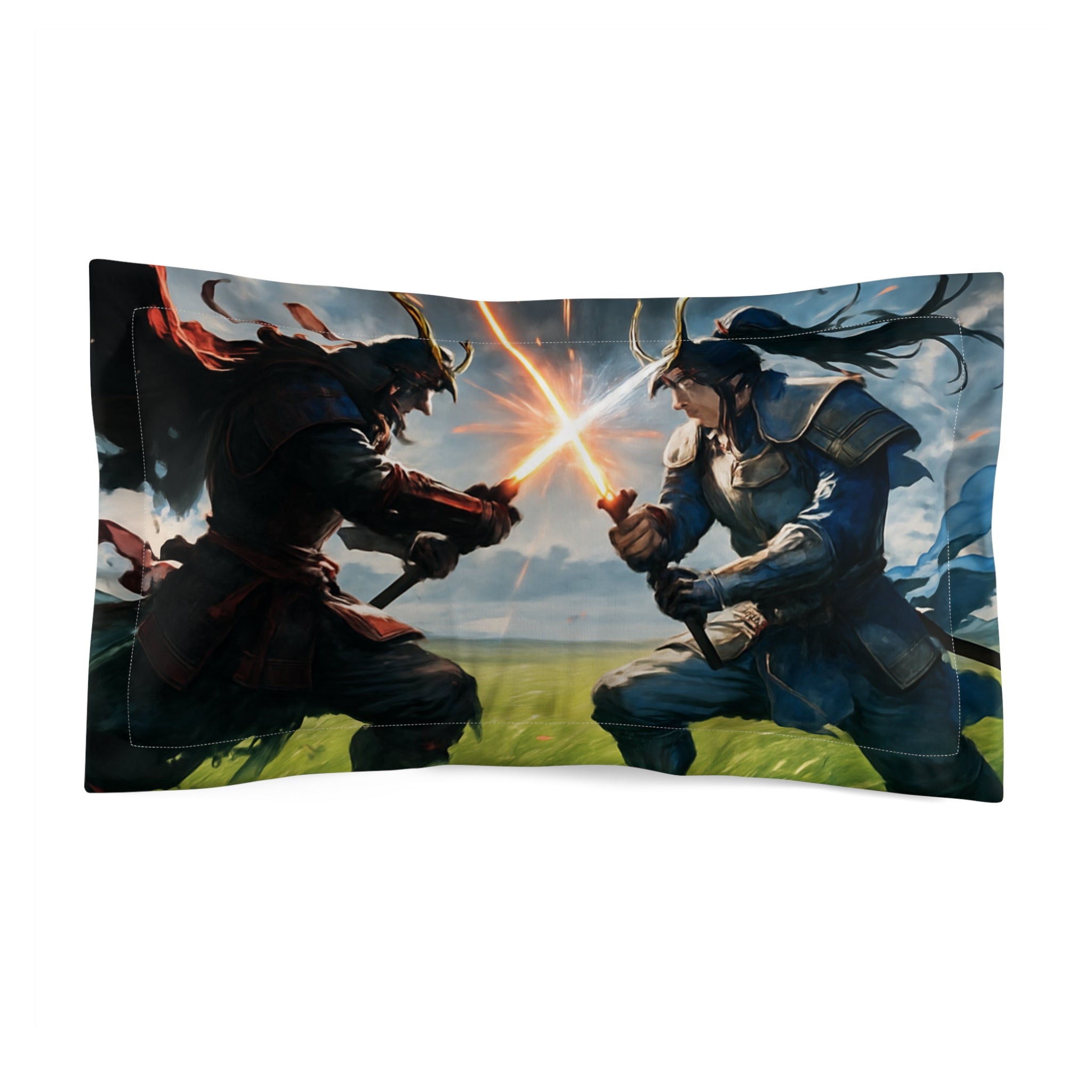 Samurai Clash Pillow Sham