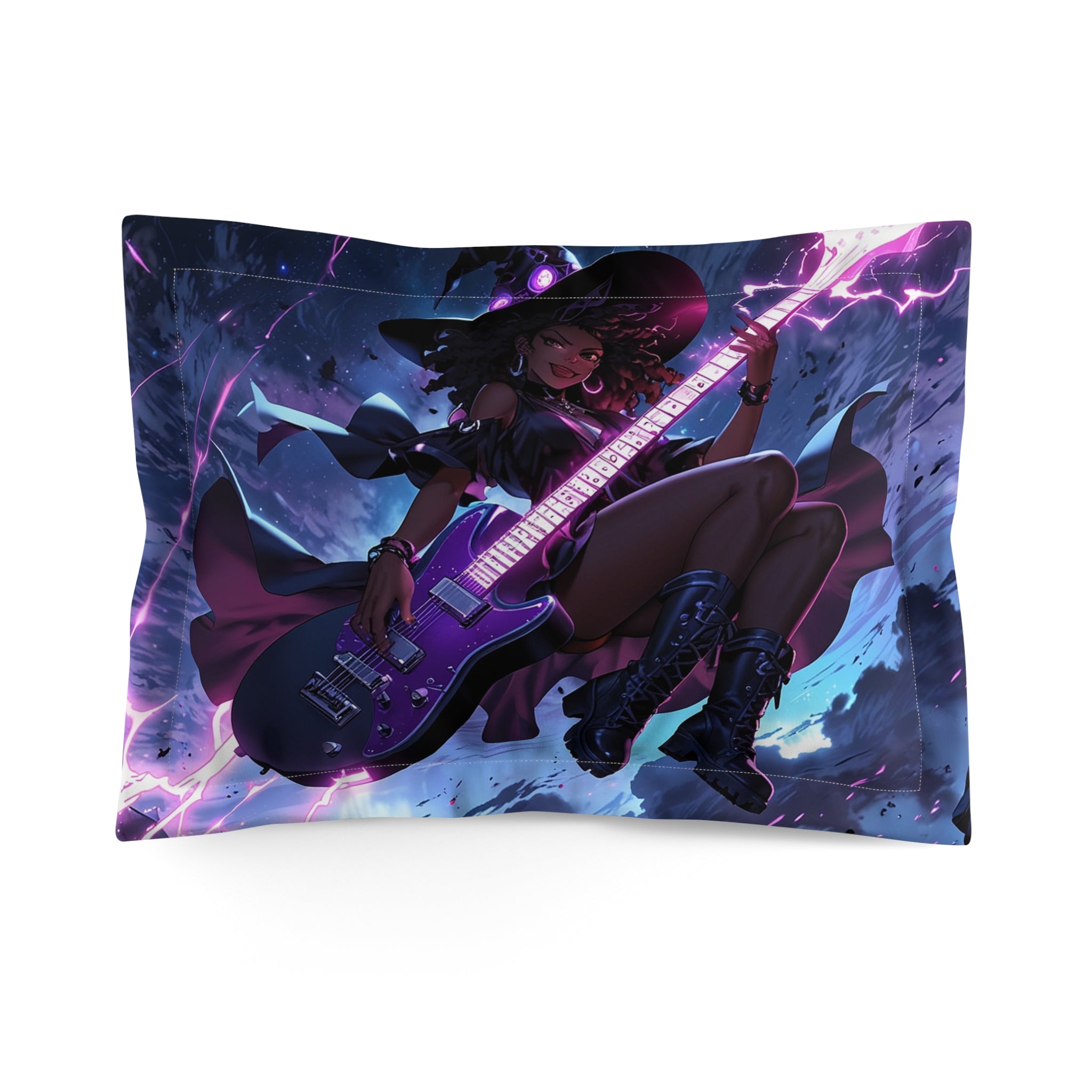 Gothic Rocker Witch Pillow Sham